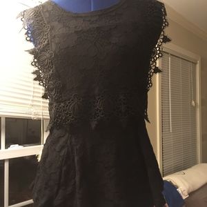 Black Gothic Lace Blouse
